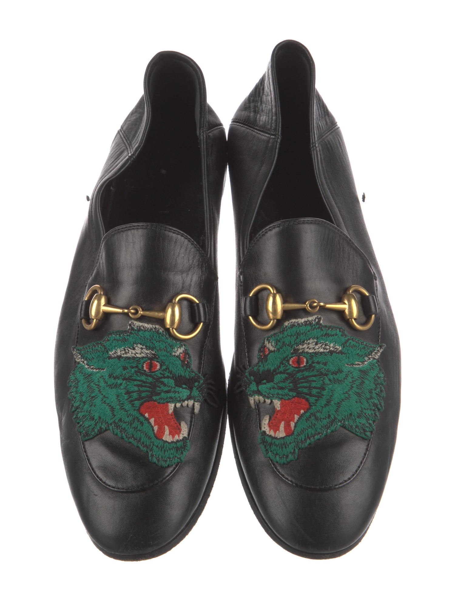 Gucci 2023 Gucci Brixton Bobcat Horsebit Accent Dress Loafers Dress Loafers